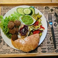 Pita z falafelem at Nova Krova in Krakow