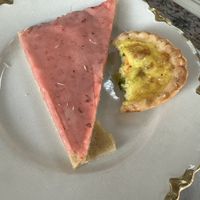 Strawberry poptart and jalapeño quiche (I couldn’t help biting into it before pausing to document)    at Good Bread For All in Fort Wayne