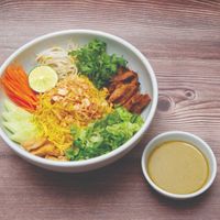 zesty, savoury, fresh noodle bowl at ZERA 7 Chay in Hanoi