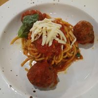 Spaghetti and meatballs at Casa Nova in Newcastle