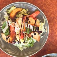 Side salad at The Green Wave  in San Vicente De La Barquera