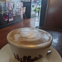 Oat flat white at Verona Cafe in Auckland