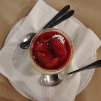 Tiramisù all'arancia e fragola (vegetariano) at Osteria Sciapò in Palermo
