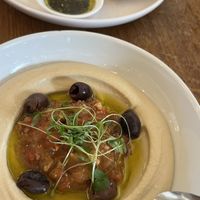 Tunisian Tomato Hummus and pita bread   at Saba  in New Orleans