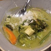 Thai green curry - didnt get a photo of the onion bhaji as they were so good I devoured then and forgot! at Chatterbox in St Pauls Bay