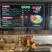 The vegan menu  at Falafel Fresh  in Seattle