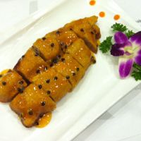 Delicious passion fruit glazed 'chicken' at Nha Hang Chay Thien Phat - Old Quarter in Hanoi