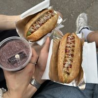 Smoothie & Hot Rog  at Rafa-veg-dog🌱  in Tbilisi
