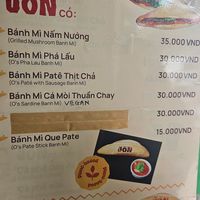 All vegan Banh Mi at Bánh Mi JÒN in Ho Chi Minh City