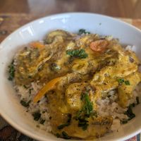 Cape Malay mushroom stew at Pure Earth Botanicals in Cape Town