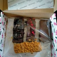 The vegan brownie options. (Did have two Biscoff, but already snaffled that on way home) at The Sandwich Co  in Bridgend