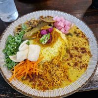 The vegan curry plate🥰 at Dilan's Curry and Hopper in Kagoshima