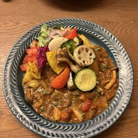 vegetable curry  at amṛta in Kyoto