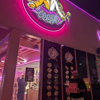 Look for the giant building painted like a pink box! at Voodoo Doughnut in Los Angeles