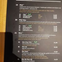Menu at Fiaba - Vietnam at Heart in Passau