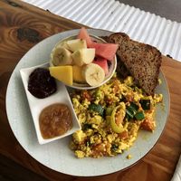 Scrambled tofu   at Como En Mi Casa in Puerto Viejo De Talamanca