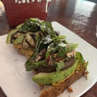 Bruschetta with hummus, eggplant, avo and walnut   at Como En Mi Casa in Puerto Viejo De Talamanca