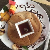vegan pancake! at Como En Mi Casa in Puerto Viejo De Talamanca