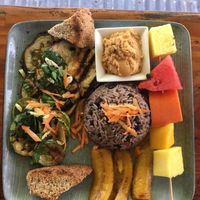 vegan gallo pinto at Como En Mi Casa in Puerto Viejo De Talamanca