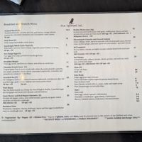 Menu September 2025 at The Spotted Owl Cafe in Sunbury