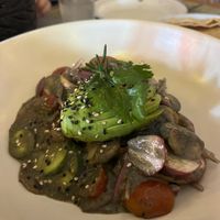 Aguachile con hongos. Muy picante  at La Fonda Cholula in Tequila