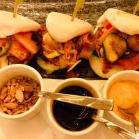 Gardein chick’n  steamed buns  at Wynn Hotel - Andrea's in Las Vegas