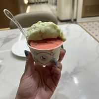 Watermelon and green apple gelato  at Giolitti Gelato in Shanghai