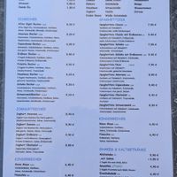 Speisekarte 1/2 at Eisfreude Elgersweier in Offenburg