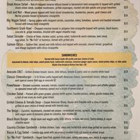 One of the Menus at Nectar Cafe & Juice Bar  in Millsboro