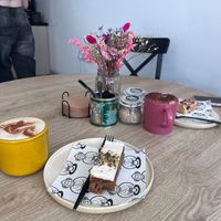Chai latte and carrot cake  at Ginger Monkey Number 31  in Chester
