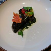 Grilled aubergine with tomato salsa at Skyskraperen - Ulriken643 in Bergen