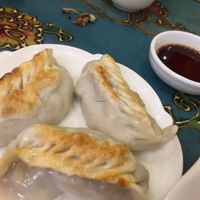 Pan-fried dumplings at Benzhen Vegetarian in Hong Kong Island