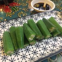 okra at Benzhen Vegetarian in Hong Kong Island