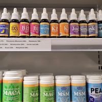 Vegan supplements  at Sunkost Glasmagasinet in Oslo