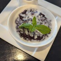Vegan Black Sticky Rice Puddin ( Thar Kway Yine )   at Burma O'Clock in Wheaton