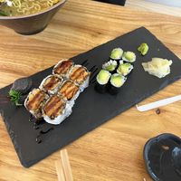 Vegan sushi rolls  at Funshi Sushi Ramen Boba in Fairview Park