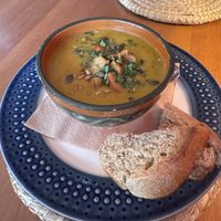 Sweet potato soup   at Folks Cafe in Edinburgh