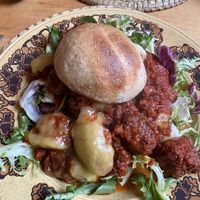 Meatball sandwich   at Folks Cafe in Edinburgh