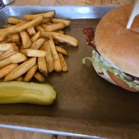 Veggie Shevchenko with fries at Four Fathers Brewing Co in Cambridge