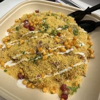 Samosa chaat  at Madras dosa Co  in New York City