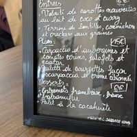 Menu august 2025 at CURIEUSES  in Dijon