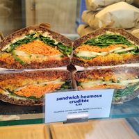 Hummus sandwich (vegan) at Donnant - Gare du Nord  in Paris