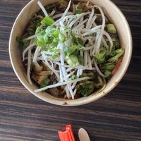 Vegan Black Bean and Garlic with Zucchini Noodles made  at Noodlebox in Guelph
