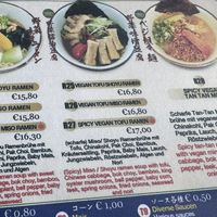 Vegan ramen menu   at Takumi - Krugerstrasse in Vienna