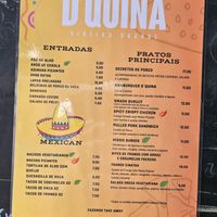 Menu at D'Quina in Ribeira Grande