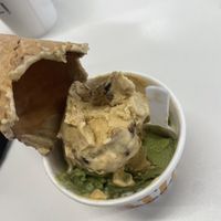 Matcha and salted peanut ice cream   at Majama - Social Distrikt in Dubai