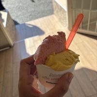 Strawberry and peach & mango. I could only taste mango but it was nice. Husband had strawberry and liked it!  at Gioelia in Pompei