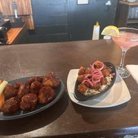 Cauliflower (on left), Tofu (on right) & Cosmo  at Vibrissa Beer  in Winchester