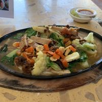 Hot plate noodle at Sir Si Pha in Kampong Cham