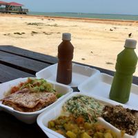 typical lunch choices  at Vegan Bites in Belize City